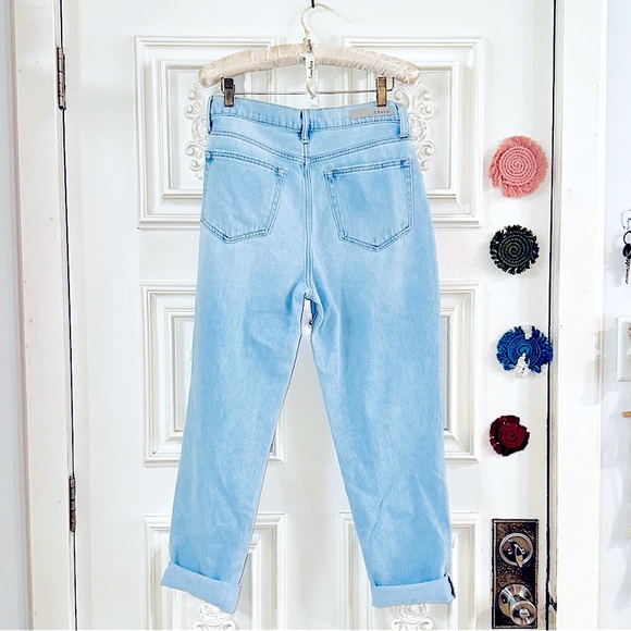 CELIO 80’s STYLE DENIM SEXY MOM JEANS:PLEATED HIGH RISE, STRAIGHT DISTRESSED LEG - Picture 5 of 16